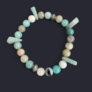 Amazonite Gemstone Bead Bracelet